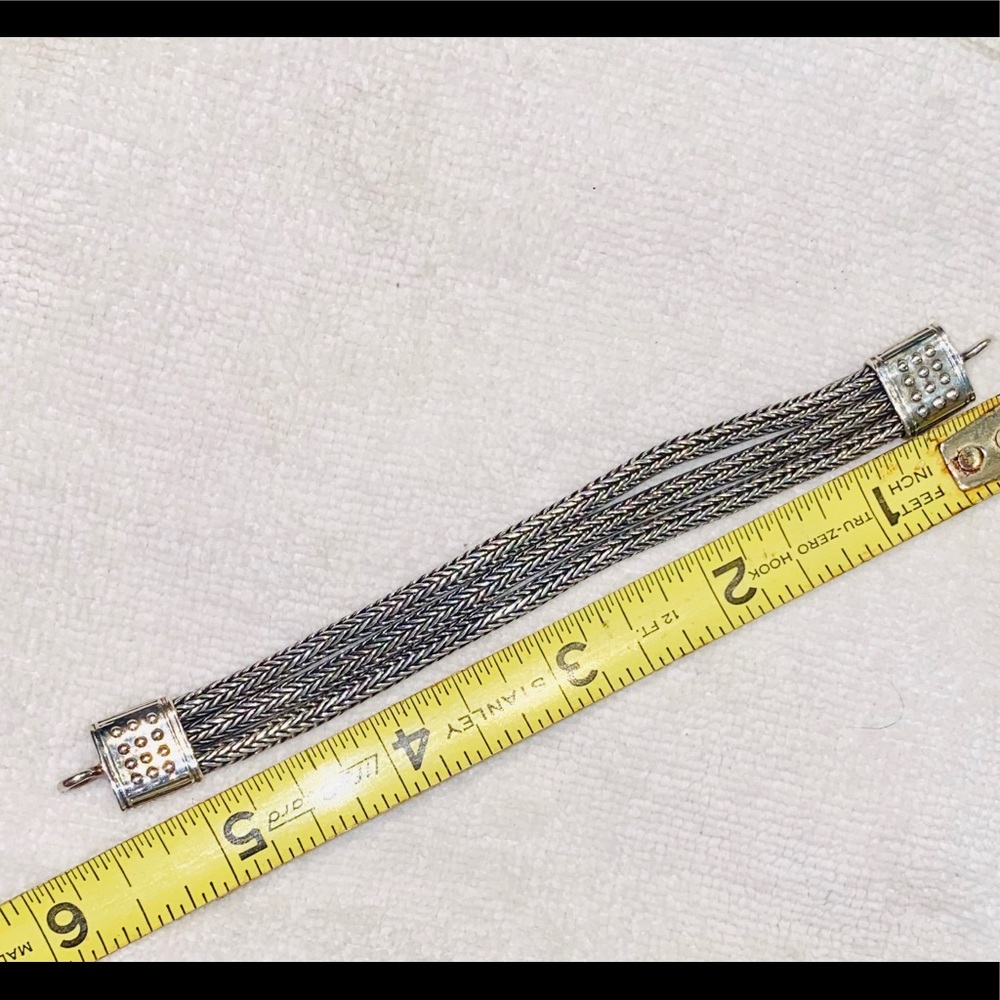 Charm connector sterling bracelet
